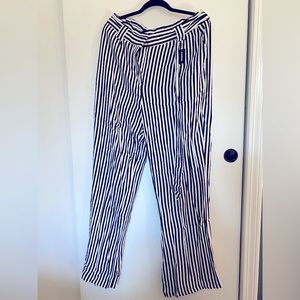 Express striped black and white wide leg dress pants